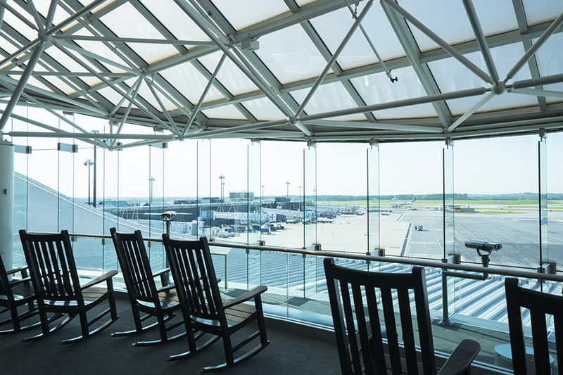 Rocking charis in the observation gallery