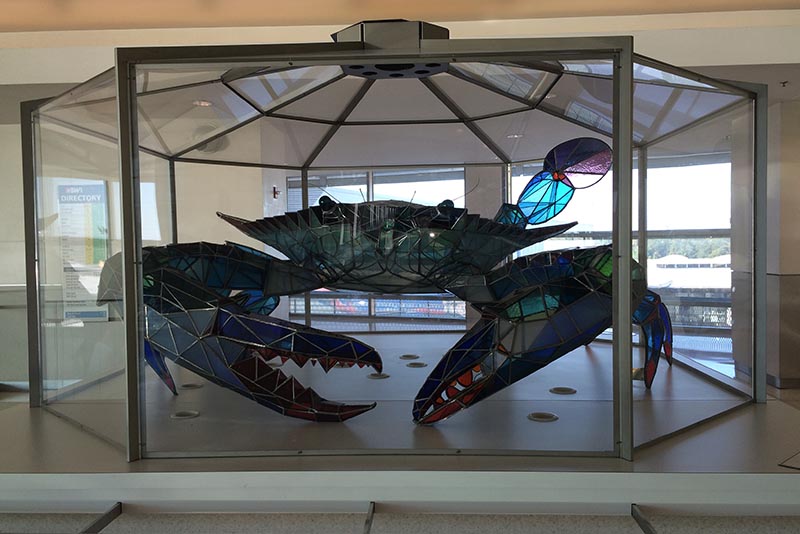 Stained Glass Crab Exhibit