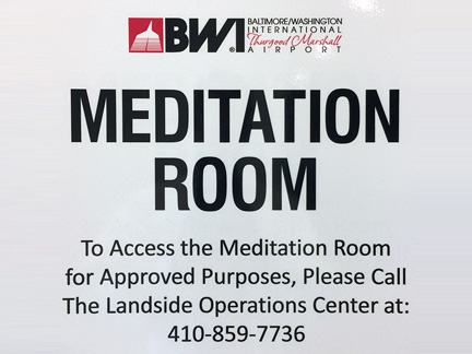 meditation room sign