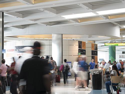 Busy area at the BWI Marshall Airport